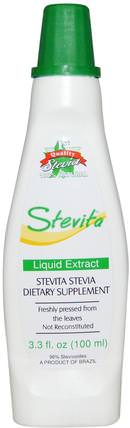 Stevia Liquid Extract, 3.3 fl oz (100 ml) by Stevita, 食物，甜味劑 HK 香港