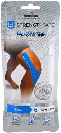 Kinesiology Athletic Tape, Knee, 6 Precut Strips by Strengthtape, 運動，家庭，鍛煉/健身裝備 HK 香港