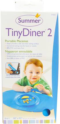 Tiny Diner 2, Blue, Portable Placemat, 1 Placemat by Summer Infant, 兒童健康，嬰兒，兒童，嬰兒旅行配件，兒童食品 HK 香港