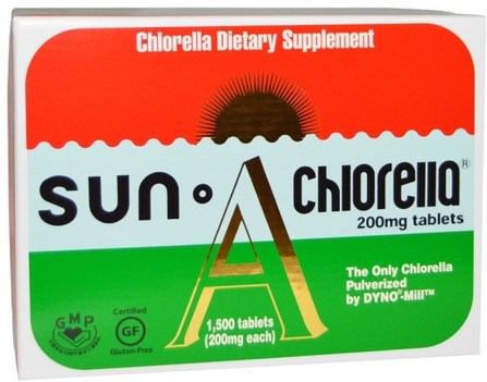 Sun Chlorella A, 200 mg, 1.500 Tablets by Sun Chlorella, 補品，超級食品，小球藻 HK 香港