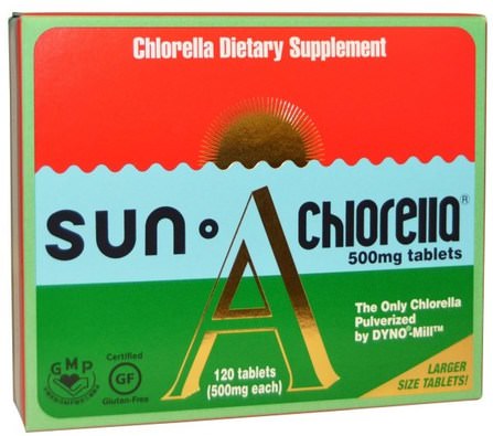 Sun Chlorella A, 500 mg, 120 Tablets by Sun Chlorella, 補品，超級食品，小球藻 HK 香港