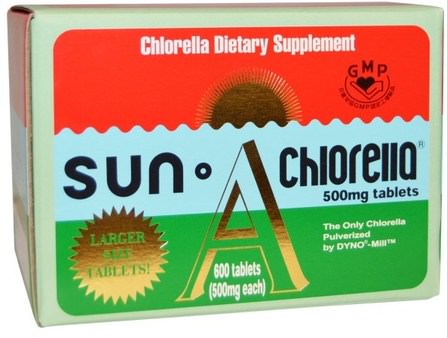 Sun Chlorella A, 500 mg, 600 Tablets by Sun Chlorella, 補品，超級食品，小球藻 HK 香港