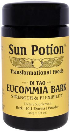 Eucommia Bark Powder, Wildcrafted, 3.5 oz (100 g) by Sun Potion, 健康 HK 香港