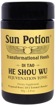 He Shou Wu Powder, Wildcrafted, 2.8 oz (80 g) by Sun Potion, 洗澡，美容，頭髮，頭皮，佛陀（何壽武） HK 香港