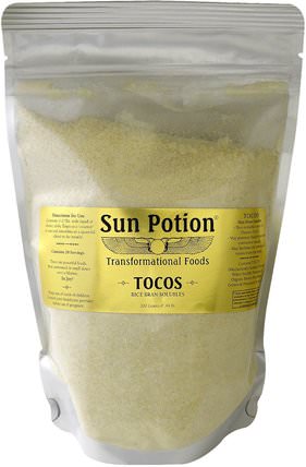Organic Tocos Rice Bran Solubles Powder, Small, 0.44 lbs (200 g) by Sun Potion, 補品，米糠 HK 香港