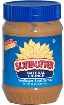 Natural Crunch, Sunflower Seed Spread, 16 oz (454 g) by SunButter, 食品，堅果黃油，葵花籽油，堅果籽粒，葵花籽 HK 香港