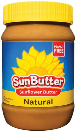Natural Sunflower Butter, 16 oz (454 g) by SunButter, 食品，堅果黃油，葵花籽油，堅果籽粒，葵花籽 HK 香港