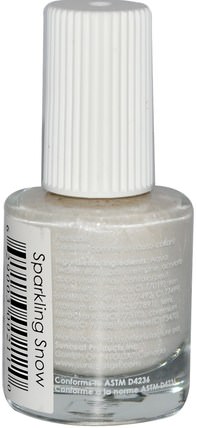 Water-Based Nail Polish, Sparkling Snow, 0.27 oz (8 ml) by Suncoat Girl, 洗澡，美容，化妝，指甲油 HK 香港