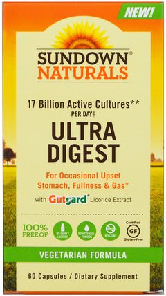 Ultra Digest, 60 Capsules by Sundown Naturals, 補充劑，益生菌 HK 香港