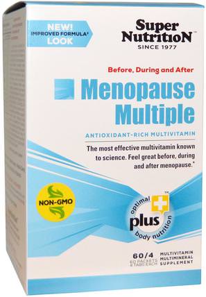 Before, During and After Menopause Multiple, Antioxidant-Rich Multivitamin, 60 Packets, (4 Tablets) Each by Super Nutrition, 維生素，多種維生素 HK 香港