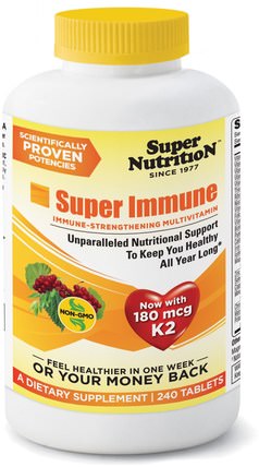 Super Immune, Immune-Strengthening Multivitamin, 240 Tablets by Super Nutrition, 維生素，多種維生素 HK 香港