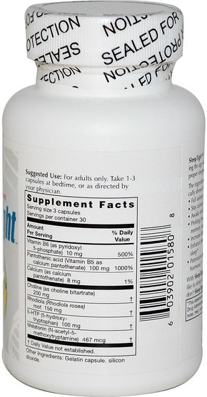 補充劑，5-htp，睡覺 - Life Enhancement, SleepTight, 90 Capsules