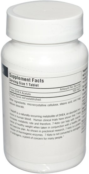 補充劑，7-keto，dhea - Source Naturals, 7-Keto, DHEA Metabolite, 100 mg, 60 Tablets
