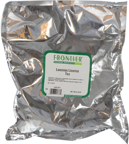 補充劑，adaptogen，涼茶 - Frontier Natural Products, Luscious Licorice Tea, 16 oz (453 g)