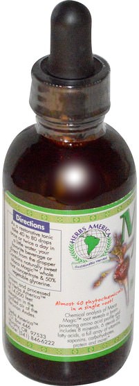 補充劑，adaptogen - Maca Magic, A Bio-Active Extract of Raw Maca Hypocotyl, Alcohol Free, 2 oz (60 ml)