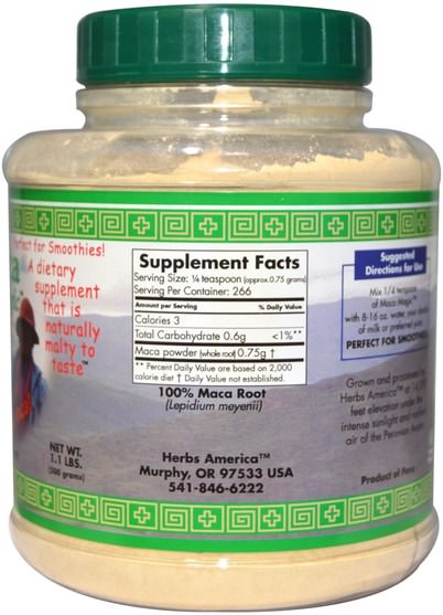 補充劑，adaptogen - Maca Magic, Maca Magic (Lepidium Meyenii), 1.1 lbs (500 g)
