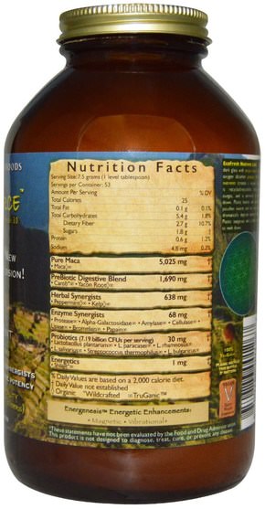 補品，adaptogen，超級食品 - HealthForce Nutritionals, MacaForce, Version 3.0, Majestic Mint, 14.11 oz (400 g)