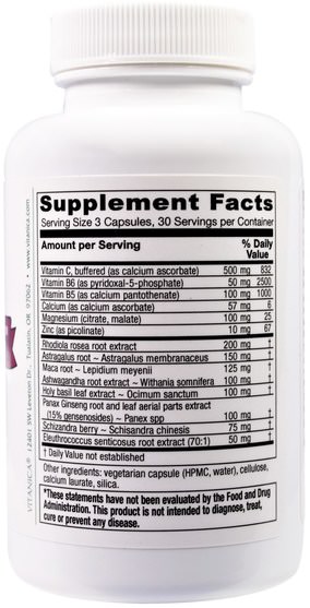 補充劑，腎上腺支持 - Vitanica, Adrenal Assist, Adrenal Support, 90 Veggie Caps