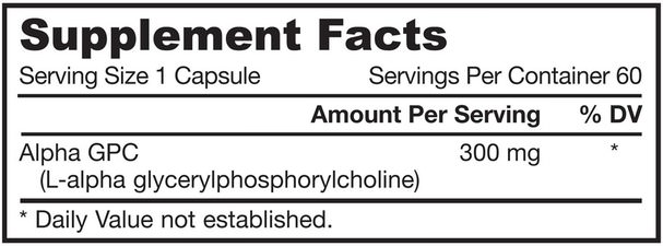 補充劑，alpha gpc（glycerophosphocholine） - Jarrow Formulas, Alpha GPC, 300 mg, 60 Veggie Caps