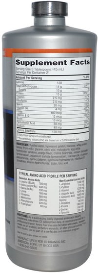 補充劑，氨基酸，氨基酸液體，蛋白質飲料 - Twinlab, Amino Fuel Anabolic Liquid, Lean Muscle, Orange, 32 fl oz (948 ml)