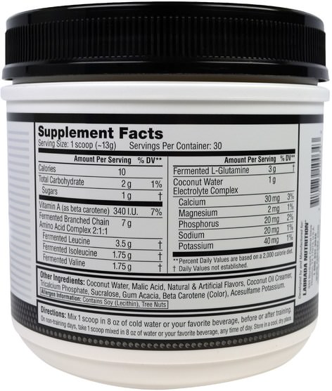 補充劑，氨基酸，bcaa（支鏈氨基酸） - Labrada Nutrition, BCAA Power, Pina Colada, 13.97 oz (396 g)