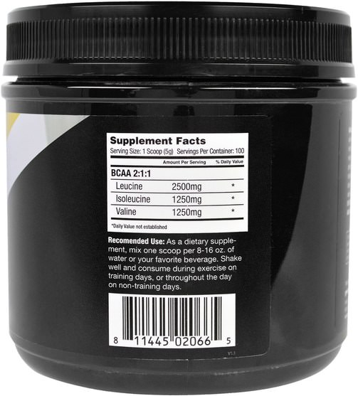 補充劑，氨基酸，bcaa（支鏈氨基酸） - Primaforce, BCAA, Unflavored, 17.6 oz (500 g)