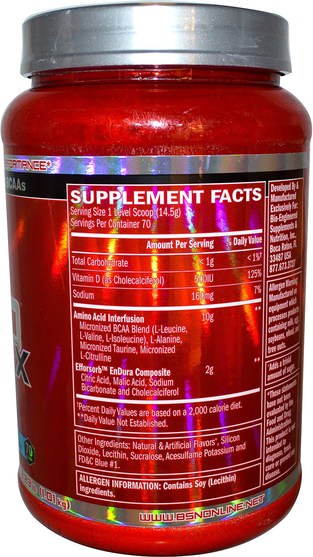補充劑，氨基酸，bcaa（支鏈氨基酸），運動，運動 - BSN, AminoX, Endurance & Recovery Agent, Non-Caffeinated, Blue Raz, 2.23 lb (1.01 kg)