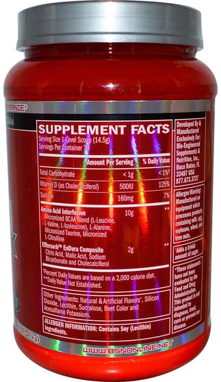 補充劑，氨基酸，bcaa（支鏈氨基酸），運動，運動 - BSN, AminoX, Endurance & Recovery Agent, Non-Caffeinated, Watermelon, 2.23 lb (1.01 kg)