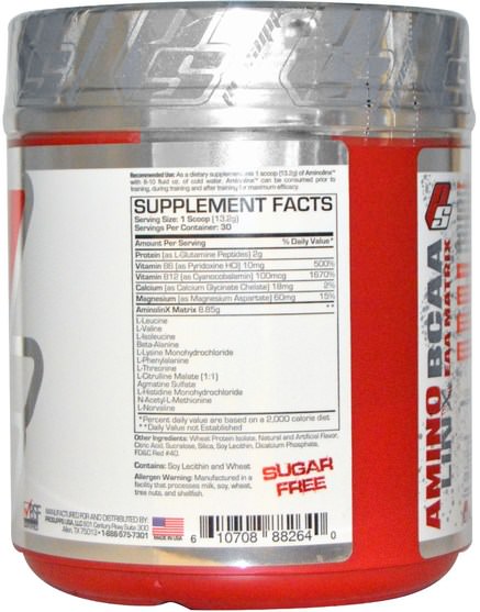 補充劑，氨基酸，bcaa（支鏈氨基酸），運動，運動 - ProSupps, Amino Linx, BCAA & EAA Matrix, Southern Punch, 14.0 oz (396 g)