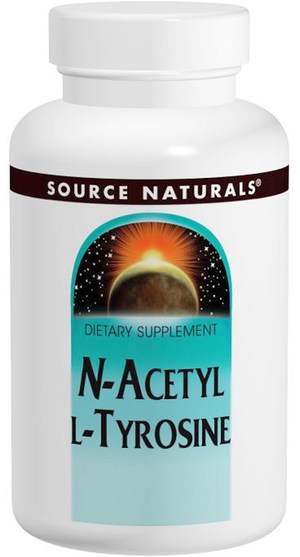 補充劑，氨基酸，健康，甲狀腺 - Source Naturals, N-Acetyl L-Tyrosine, 300 mg, 120 Tablets