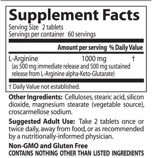 補充劑，氨基酸，精氨酸 - Doctors Best, L-Arginine, 500 mg, 120 Bilayer Tablets