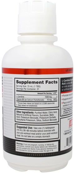 補充劑，氨基酸，左旋肉鹼 - Labrada Nutrition, L-Carnitine Fast-Acting Liquid Amino Acid, Tropical Punch, 16 oz (473 ml)
