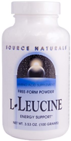 補充劑，氨基酸，亮氨酸 - Source Naturals, L-Leucine, 3.53 oz (100 g)