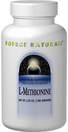 補充劑，氨基酸，蛋氨酸 - Source Naturals, L-Methionine, 3.53 oz (100 g)
