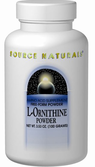 補充劑，氨基酸，l鳥氨酸 - Source Naturals, L-Ornithine Powder, 3.53 oz (100 g)