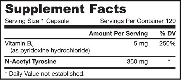 補充劑，氨基酸，酪氨酸 - Jarrow Formulas, N-Acetyl Tyrosine, 350 mg, 120 Capsules