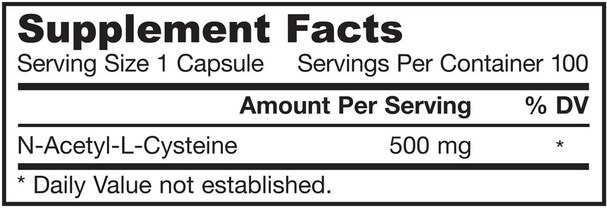 補充劑，氨基酸，nac（n乙酰半胱氨酸） - Jarrow Formulas, N-A-C, N-Acetyl-L-Cysteine, 500 mg, 100 Capsules