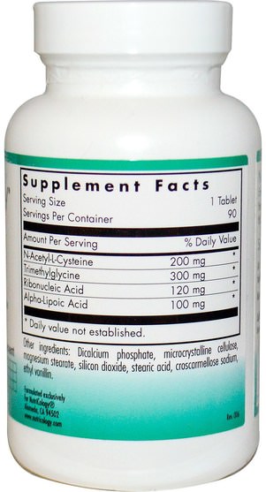 補充劑，氨基酸，nac（n乙酰半胱氨酸） - Nutricology, NAC, 90 Tablets