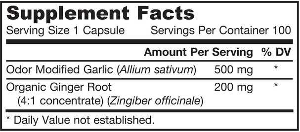 補充劑，抗生素，大蒜，草藥，姜根 - Jarrow Formulas, Garlic & Ginger, 700 mg, 100 Capsules