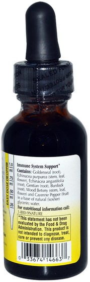 補充劑，抗生素 - Natures Way, Echinacea Goldenseal, Alcohol Free 99.9%, 1 fl oz (30 ml)