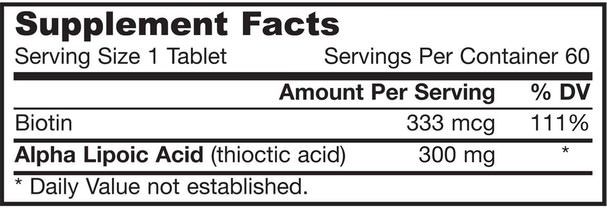 補充劑，抗氧化劑，α硫辛酸，α硫辛酸300毫克 - Jarrow Formulas, Alpha Lipoic Sustain, with Biotin, 300 mg, 60 Tablets