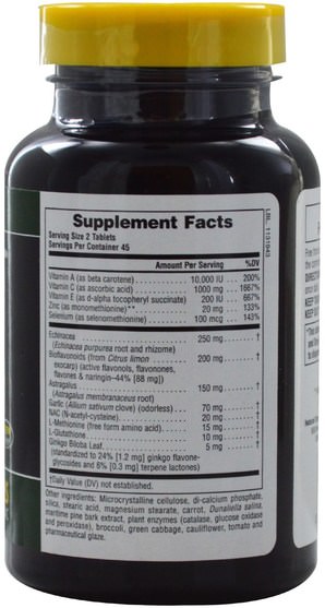 補充劑，抗氧化劑，抗氧化劑 - Natures Plus, Commando 2000 Antioxidant Protection, 90 Tablets
