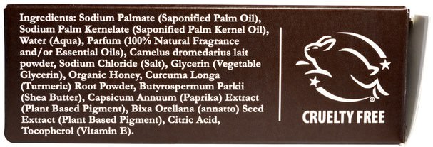 補充劑，抗氧化劑，薑黃素，沐浴，美容，肥皂 - One with Nature, Triple Milled Face & Body Bar, Camel Milk Turmeric & Honey, 4 oz (113 g)
