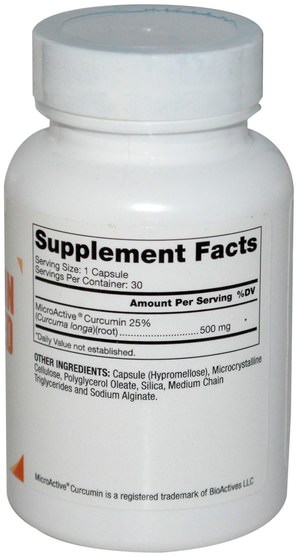 補充劑，抗氧化劑，薑黃素 - Dr. Mercola, Curcumin Advanced, 500 mg, 30 Capsules