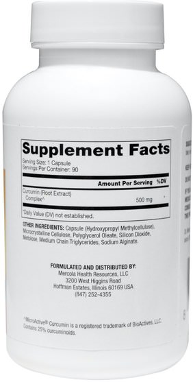 補充劑，抗氧化劑，薑黃素 - Dr. Mercola, Curcumin Advanced, 90 Capsules