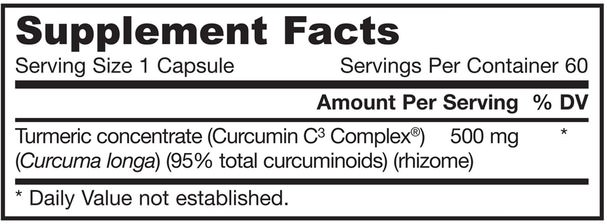 補充劑，抗氧化劑，薑黃素 - Jarrow Formulas, Curcumin 95, 500 mg, 60 Veggie Caps