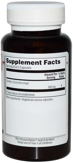 補充劑，抗氧化劑，薑黃素 - Kroeger Herb Co, Turmeric, 100 Veggie Caps