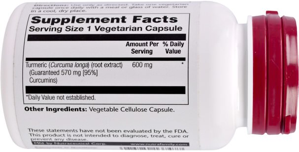 補充劑，抗氧化劑，薑黃素，薑黃 - Solaray, Turmeric, 30 Veggie Caps