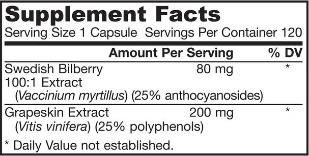 補充劑，抗氧化劑，葡萄皮提取物，健康，眼部護理，視力保健，越桔 - Jarrow Formulas, Bilberry + Grapeskin Polyphenols, 280 mg, 120 Veggie Caps