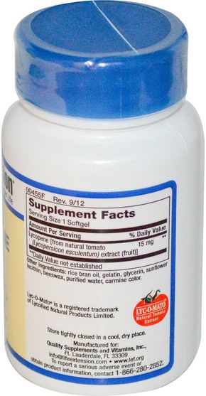 補充劑，抗氧化劑 - Life Extension, Mega Lycopene, 15 mg, 90 Softgels